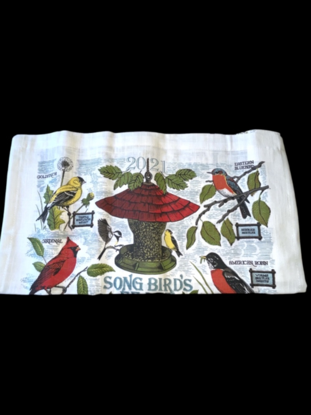 2021 Kay Dee Towel Songbird's Feast Calendar New Box Bird Lover Cardinal Dowel